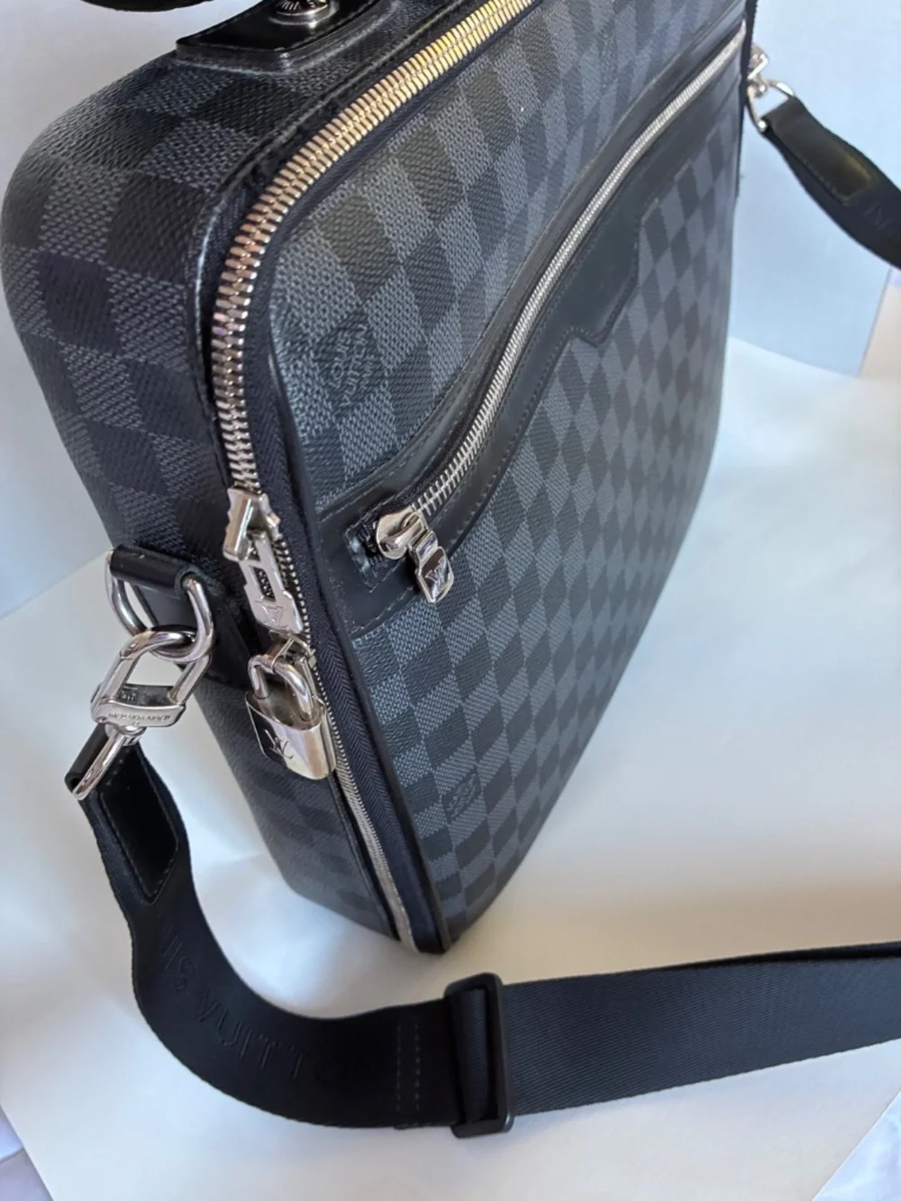 Louis Vuitton Briefcase N58030 Steve Damier Graphite Black